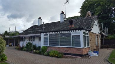 view of roof work being carried out by our team