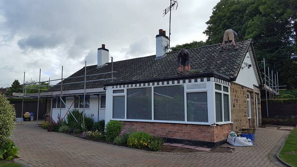 view of roof work being carried out by our team