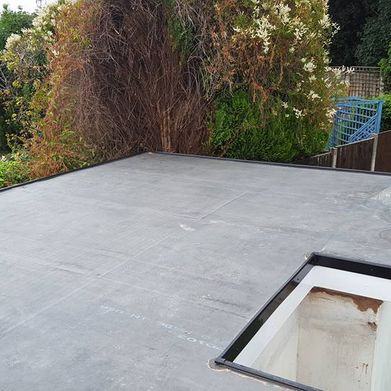 A flat roof that has been installed by our team