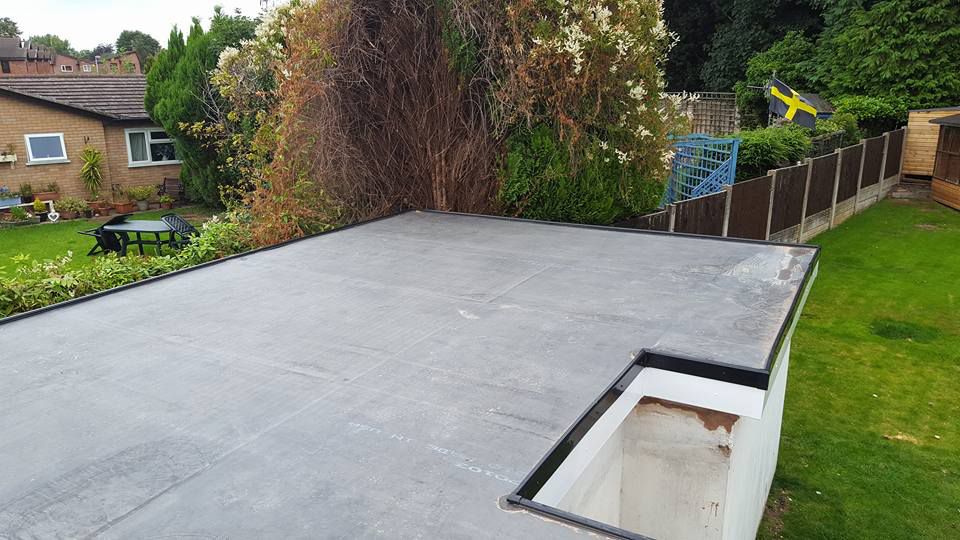 A flat roof that has been installed by our team