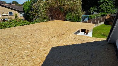 Foundations for flat roofing work