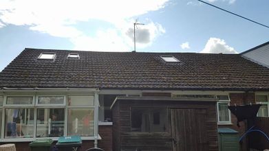 view of the velux windows installed from ourside